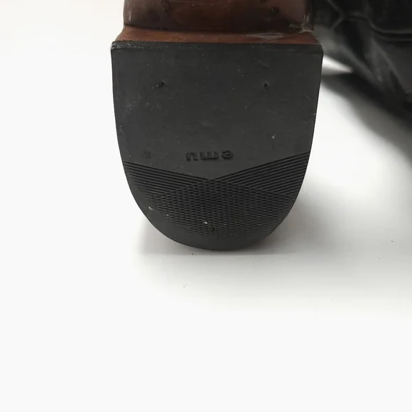 Lucchese 2000 Womens Ostrich Cowboy Boots Size 8.5 B Black Exotic - Picture 10 of 11